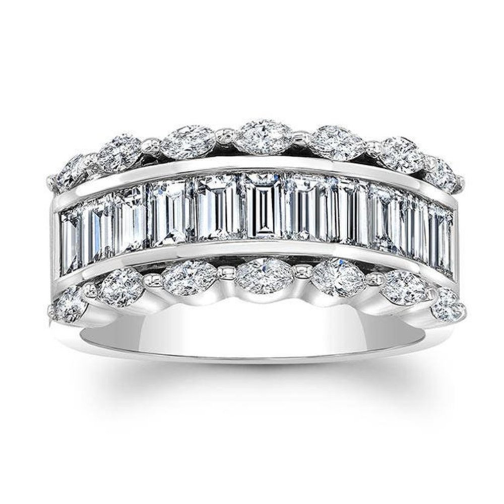💥 Three Layer Gems Eternity Zircon Silver Fashion Ring for Women, EVGG1420 - Picture 5 of 7